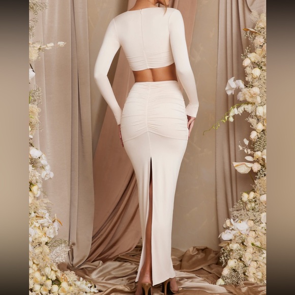 Long Sleeved ruched Two Piece Set - Picture 2 of 6